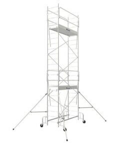 Tubesca - Echafaudage roulant en acier 2 planchers 186x54 cm Hauteur d'accès 6,8 m - JUNIO
