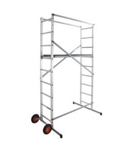 Echafaudage roulant de jardin tout terrain 1,7m/3,7m en aluminium Hailo HobbyStep H4 Jardin