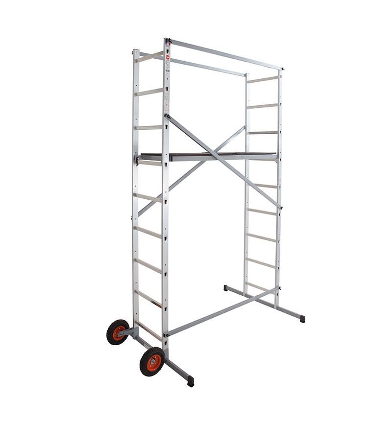 Echafaudage roulant de jardin tout terrain 1,7m/3,7m en aluminium Hailo HobbyStep H4 Jardin