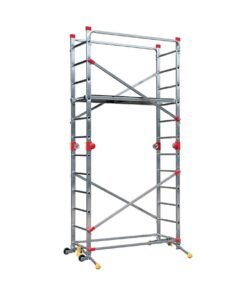 Echafaudage roulant pliable 4 en 1 multifonction 2,4m/4,4m en aluminium Hailo CombiLot 5