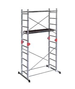 Echafaudage pliable 4 en 1 multifonction 1,8m/3,8m en aluminium Hailo Combi First