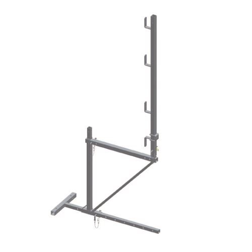 Echafaudage de toit acier de base 1 niveau débord 30cm et garde-corps - DIMOS - 15000
