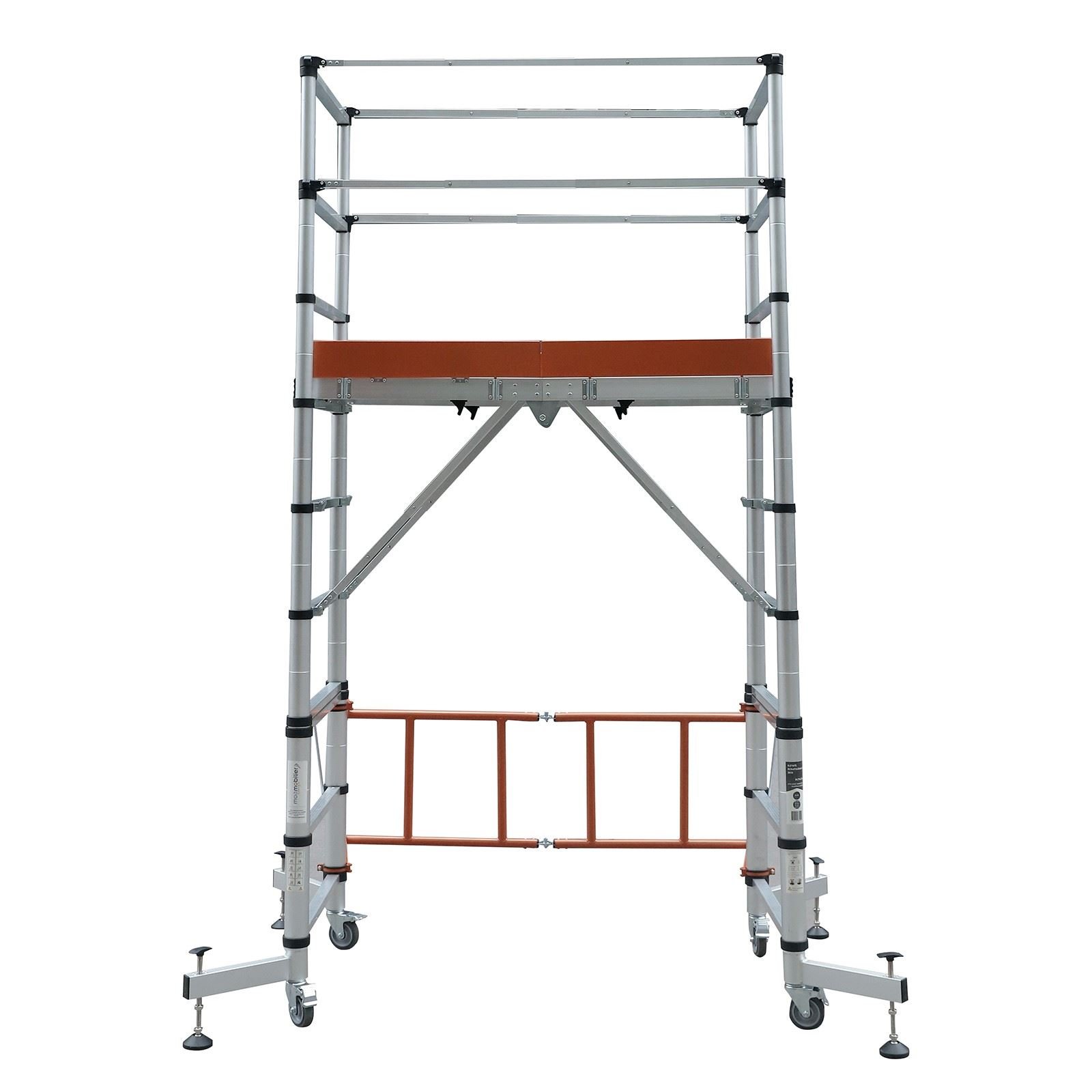 Élevâtes Echafaudage en aluminium hauteur de travail 3 m 10 marches – Image 2
