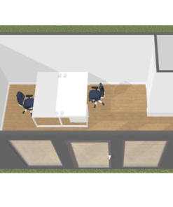 Alternative view of Container Bureau aménagé de 18 m2 avec Toilettes