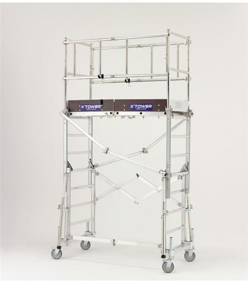 Échafaudage télescopique TUBESCA X'Tower - Hauteur 4m, avec plancher - 22405520 – Image 3